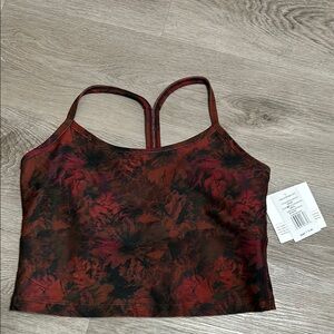 Beyond Yoga Red and Black Floral Crop Top